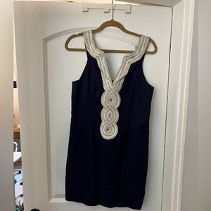 Lilly Pulitzer Worn Once Navy Shift Dress Size 10